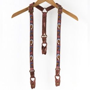 Free People Brown Embroidered Belt